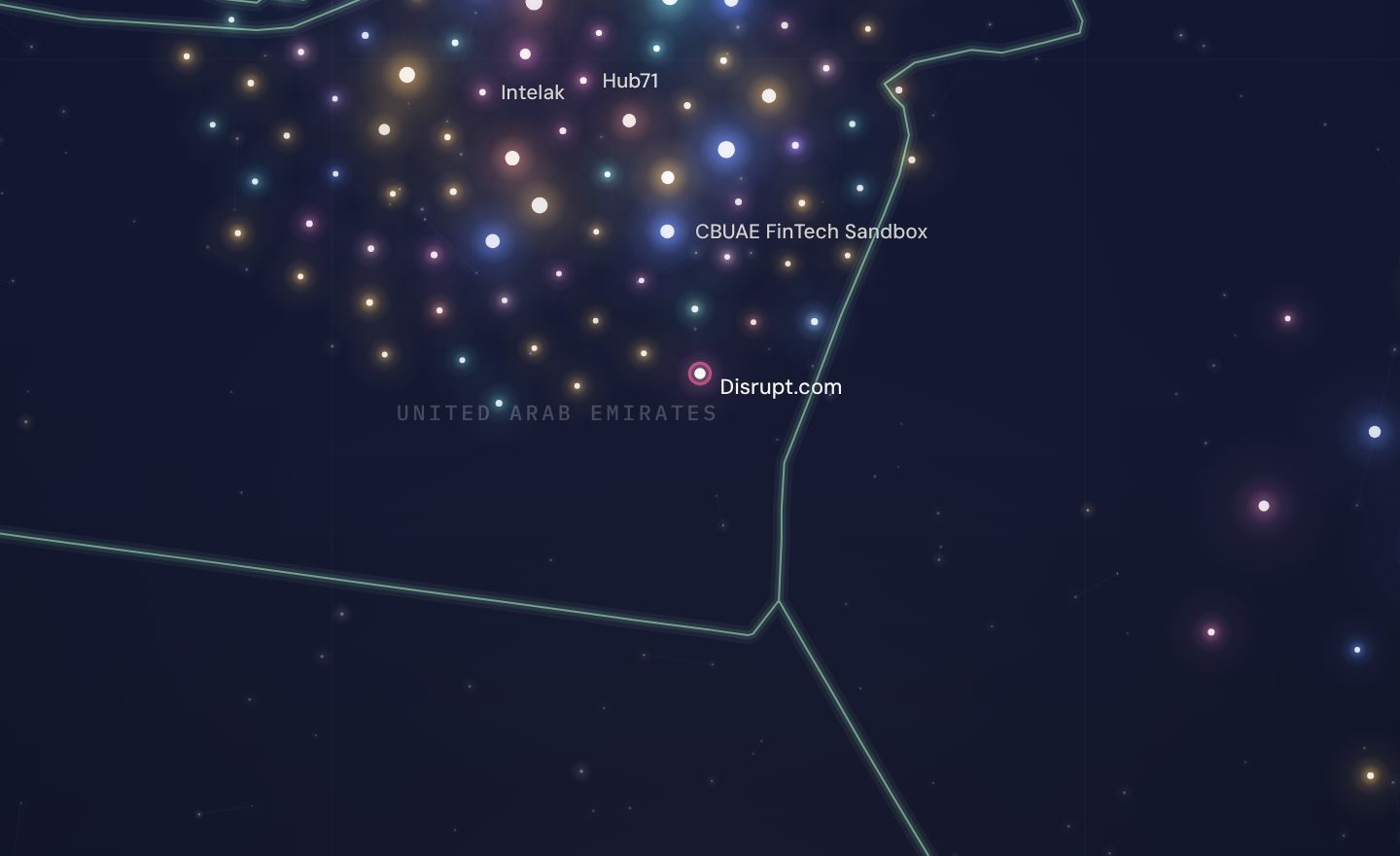 The GCC funding map around Disrupt.com, UAE