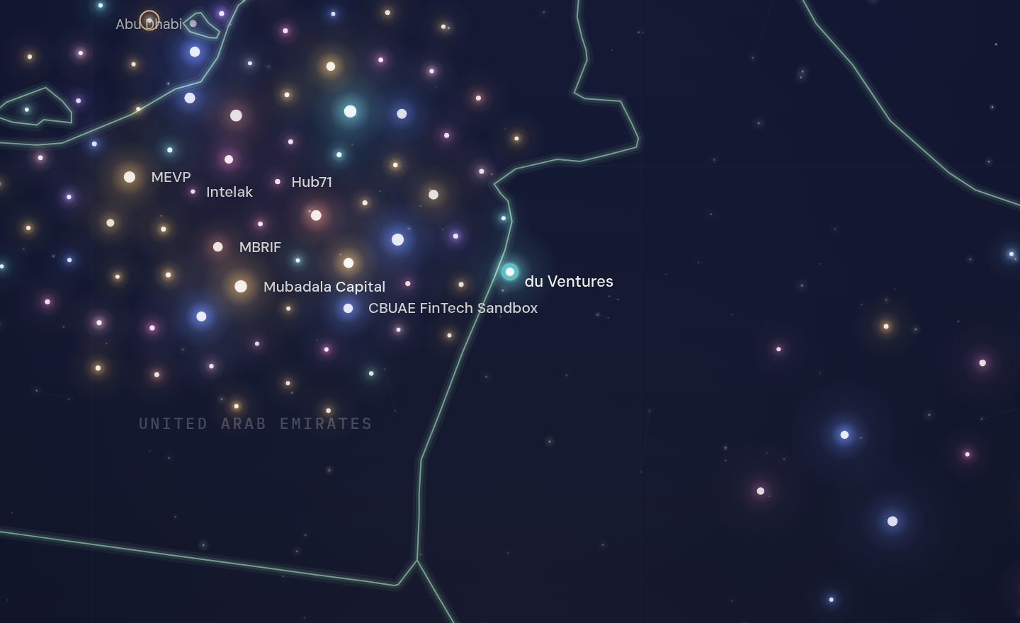 The GCC funding map around du Ventures, UAE