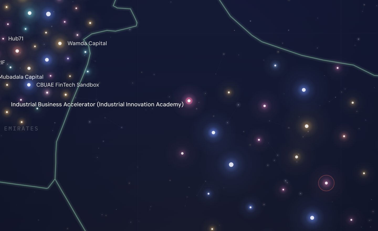 The GCC funding map around Industrial Business Accelerator (Industrial Innovation Academy), Oman