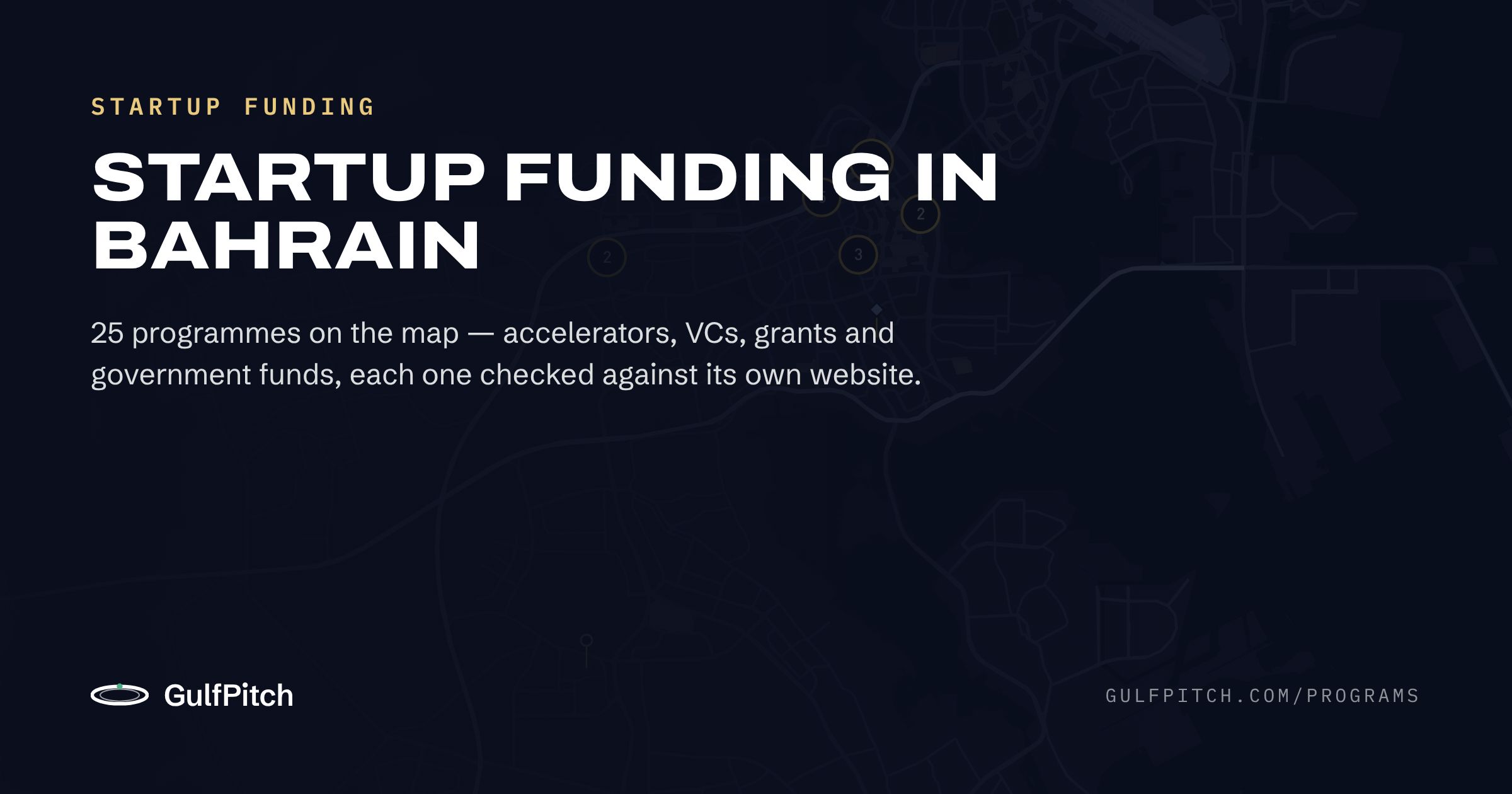 7 accelerators & incubators in Bahrain (2026) · GulfPitch
